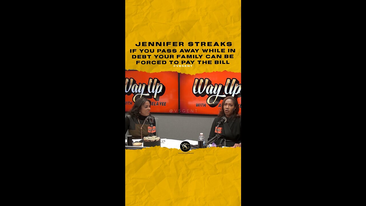 #jenniferstreaks If u ⚰️ while in debt ur family can be forced 2 pay the bill.🎥 @wayupwithyee