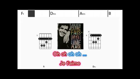 Julien Clerc - Fais moi une place - (Chords & Lyrics like a Karaoke)