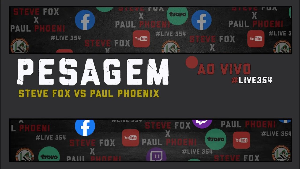 PESAGEM AO VIVO Steve Fox VS Paul Phoenix