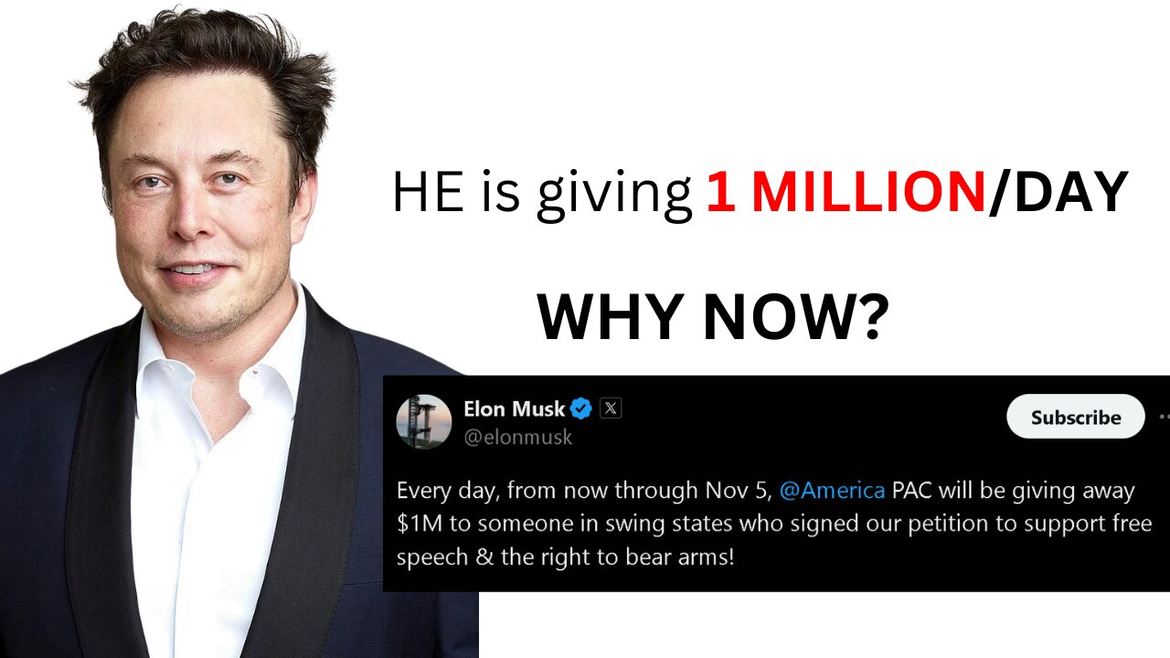 IS IT ILLEGAL ? Elon Musk $1 million giveaway to swing state voters |