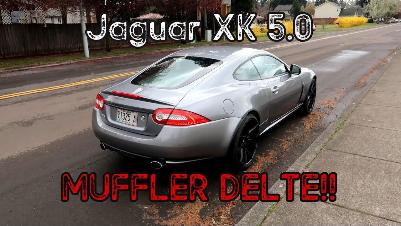 Jaguar XK 5.0 N/A Muffler Delete | It Sounds Like It's STRAIGHT PIPED!!!