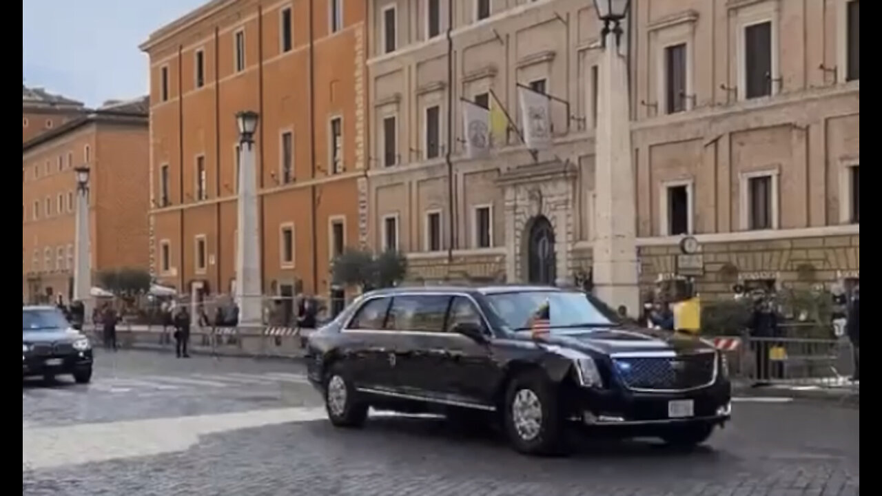 Biden’s 85 Car Motorcade In Rome