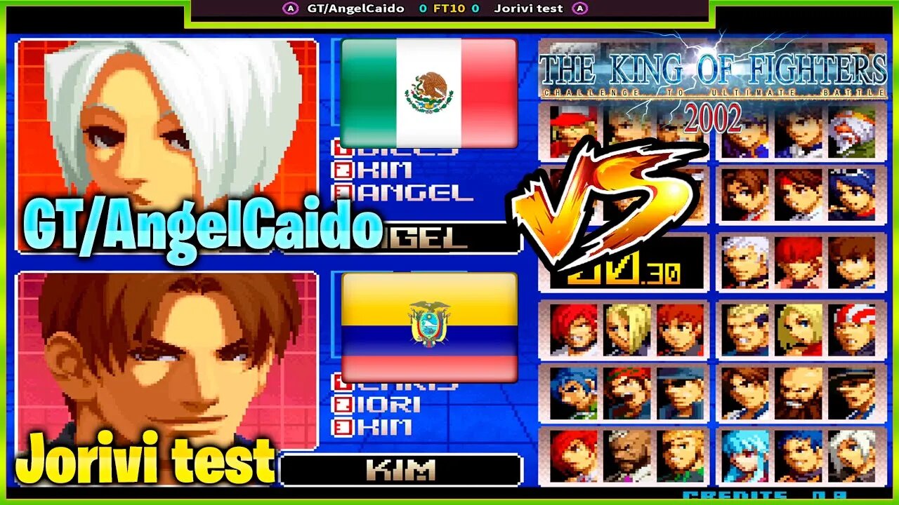 The King of Fighters 2002 (GT/AngelCaido Vs. Jorivi test) [Mexico Vs. Ecuador]