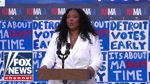 Lizzo mumbles confusing and offensive message at Kamala Harris’ rally