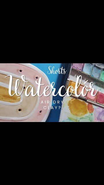 soothing watercolor on air dry clay