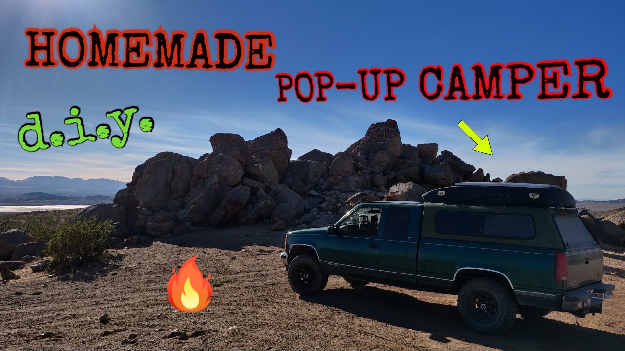 Camping and Cooking in My Homemade D.I.Y. POP-UP Camper - El Mirage California