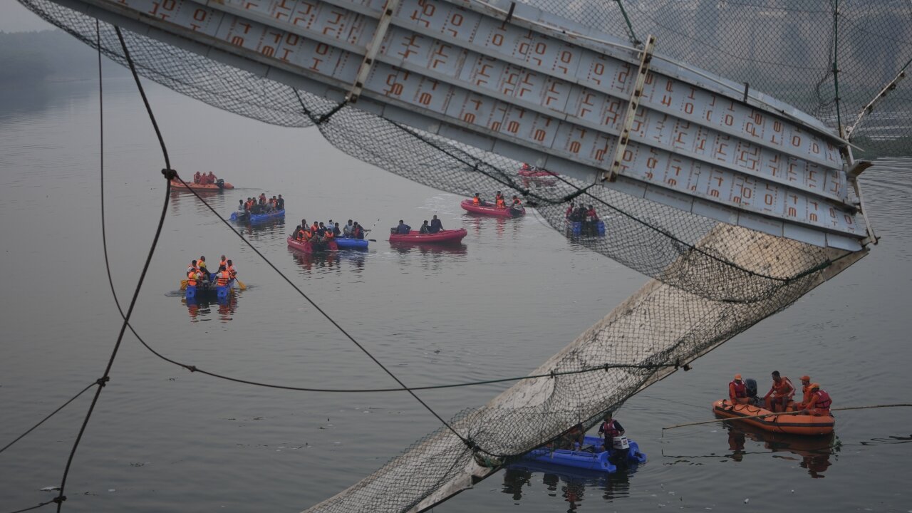 9 Arrested After Deadly Bridge Collapse In India