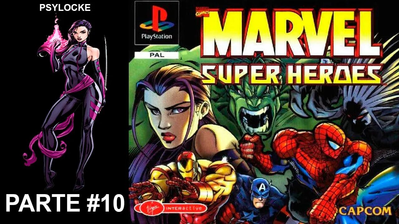 [PS1] - Marvel Super Heroes - [Parte 10] - Arcade Mode - [Psylocke] - Dificuldade Hard - [HD]