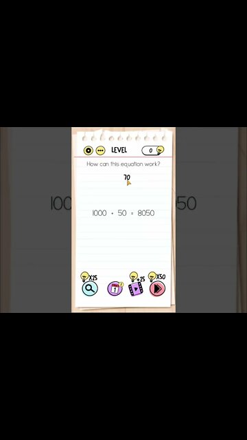 Brain Test Tricky Puzzles Level 70 How can this equation work?