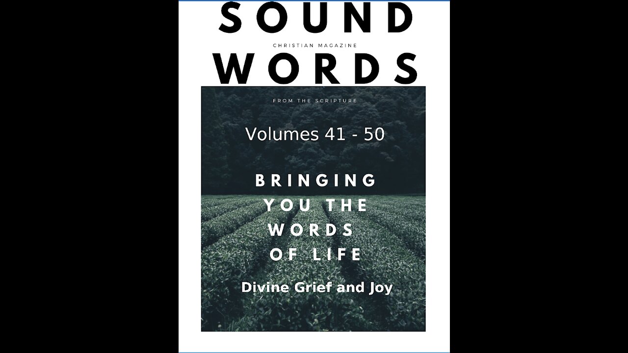 Sound Words, Divine Grief and Joy