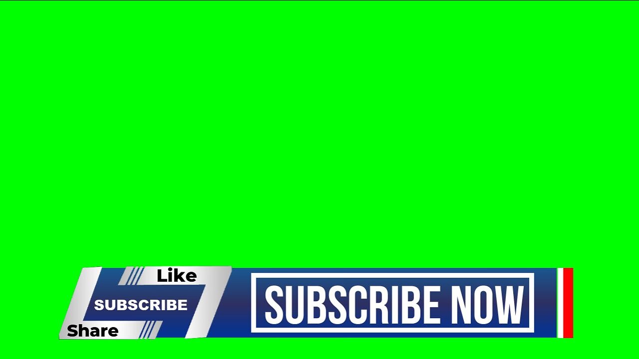 green screen & Black Screen animated subscriber 3D Lover