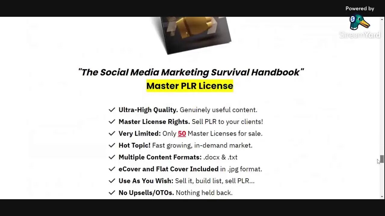 The Social Media Marketing Survival Handbook – Master PLR, Limited To 50 Sales