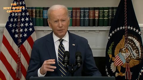 Biden: "We're.. banning.. seafood, vodka, and diamonds.. continue to squeeze Putin."