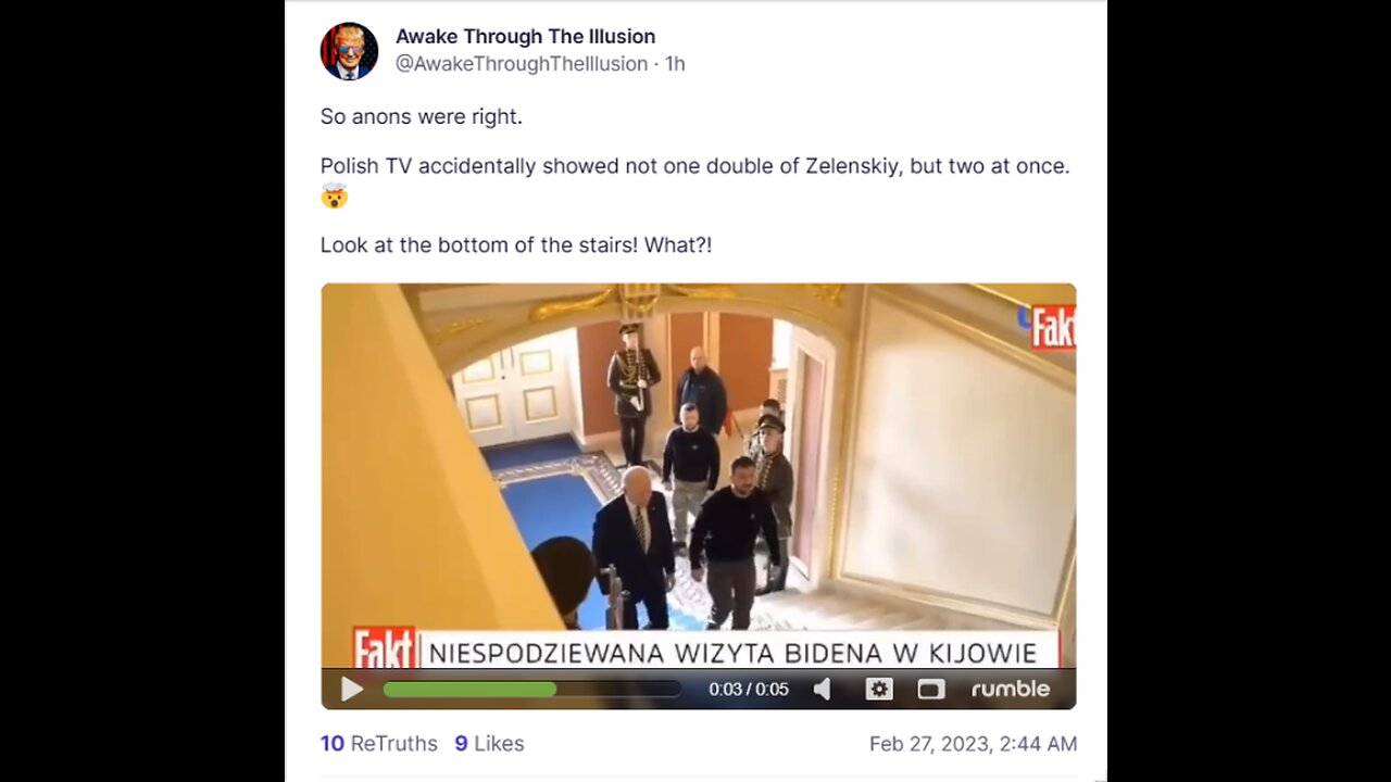 Polish TV accidentally showed not one double of Zelenskiy, but two at once. 🤯