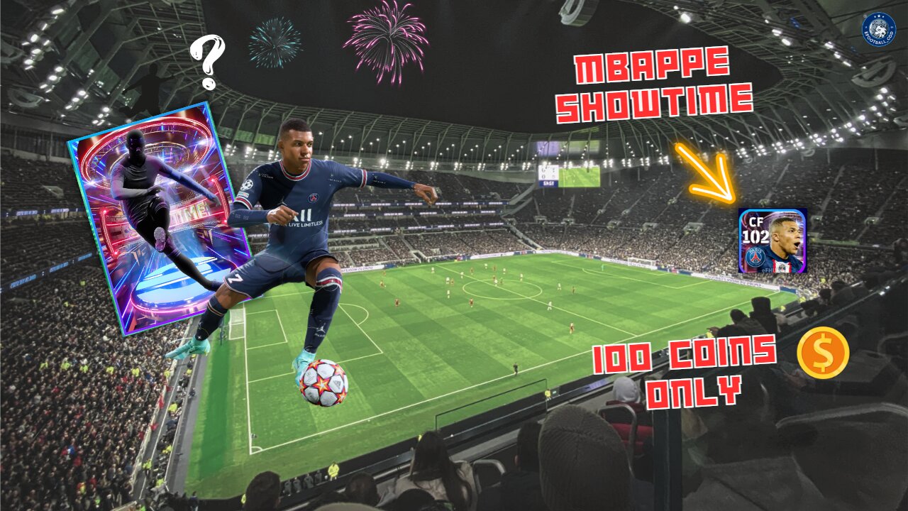 my insane pack luck in eFootball 2023 pulling rare Mbappe show time card for only 100 coins!