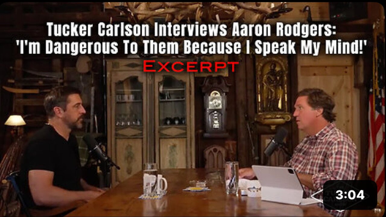 'Tucker Carlson' Interviews 'Anti MRNA' Vaccine 'NFL' Star 'Aaron Rodgers'