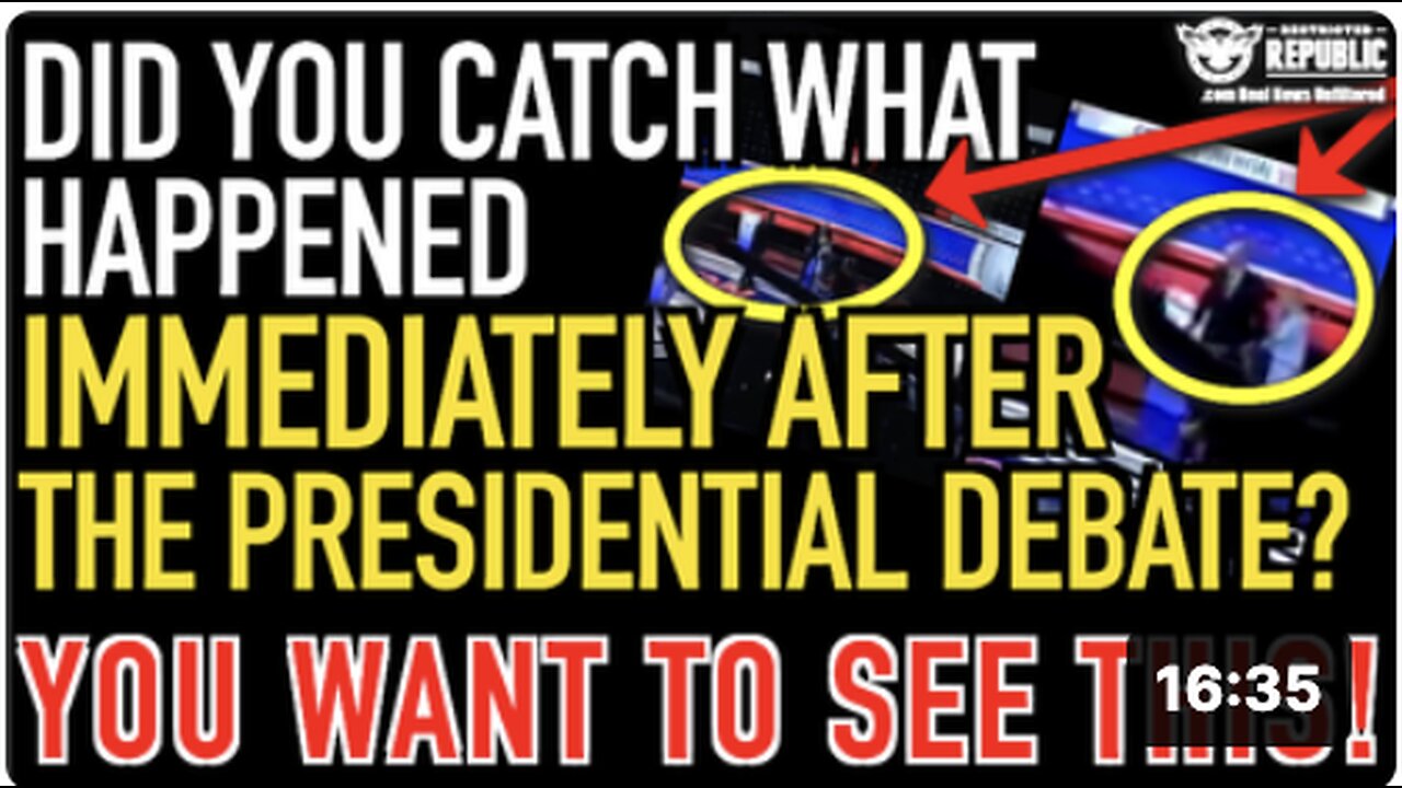 Did You Catch What Happened Immediately After The Presidential Debate? You Want To See This!