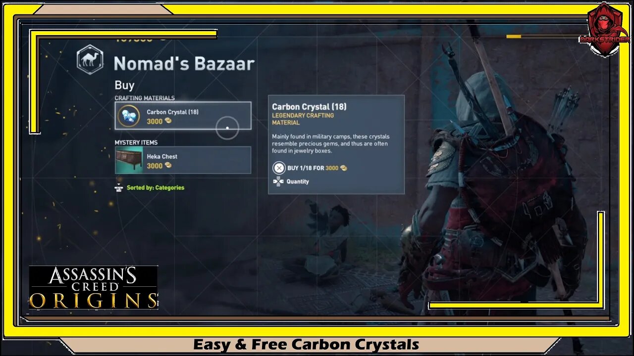 Assassin's Creed Origins- Easy & Free Carbon Crystals