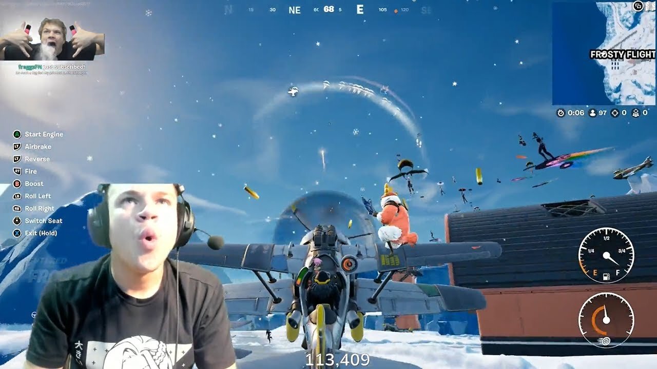 Jynxzi Destroys His Setup After The Entire Lobby Lands On Him In Fortnite