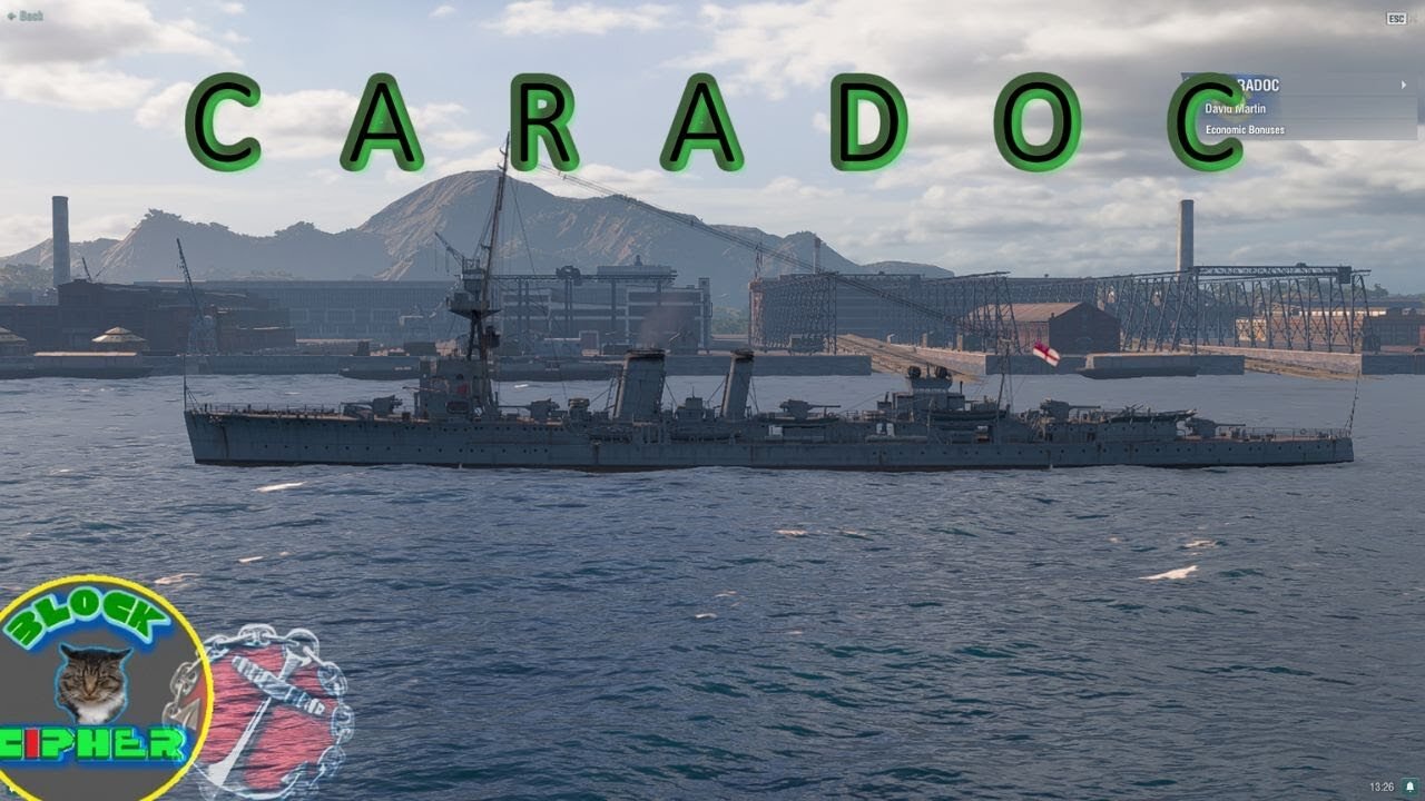 world of warships T3 Cruiser Caradoc