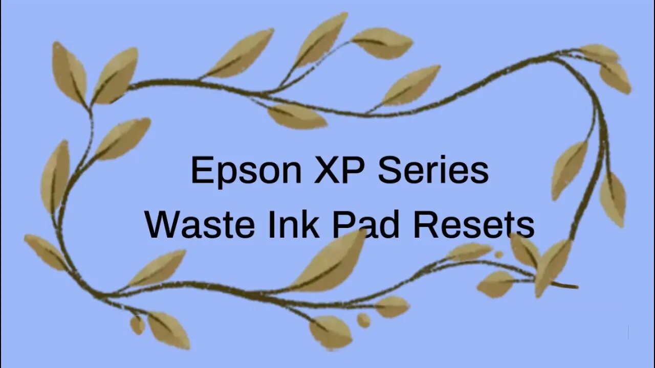 Epson XP Series XP20 to XP335 Waste Ink Pad Error