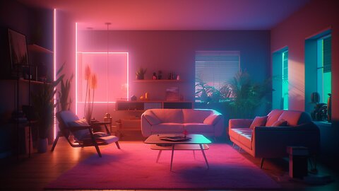 RGB Corner Floor Lamp With Inbuilt Bluetooth and Remote Control Music