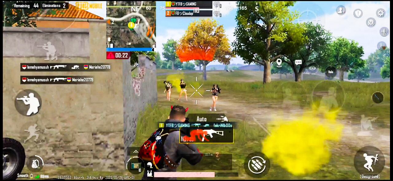 Pubg 1v4 in ump in note 8pro