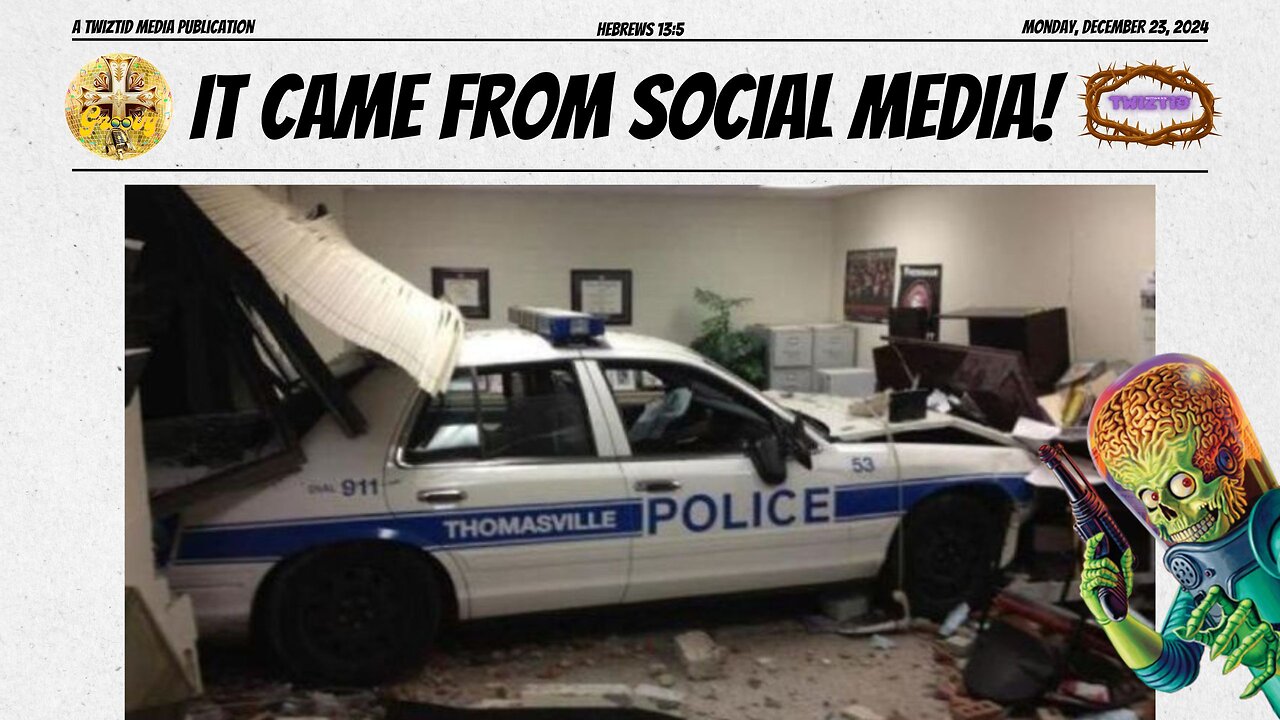 OFFICER NOT-SO-FRIENDLY: POLICE CAR TAKES A COFFEE BREAK—BY CRASHING INTO THE BREAK ROOM!