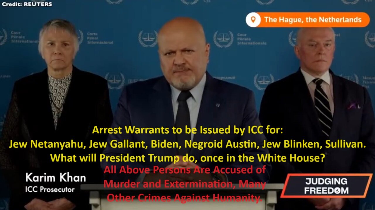 Judge w/ Prof Mearsheimer: The Arrest Warrants to be Issued by ICC For Top Jews in Israeli and US Regimes.