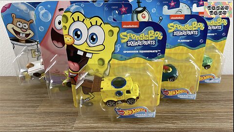 Hot Wheels Spongebob Squarepants Character Diecast Collection Opening Review ASMR