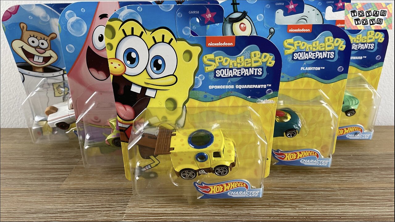 Hot Wheels Spongebob Squarepants Character Diecast Collection Opening Review ASMR