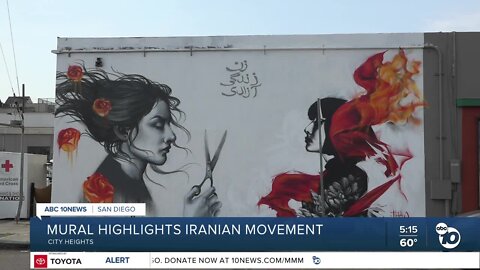 New City Heights mural illuminates women-led movement in Iran