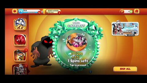 5 x Catalyst wheel spins - 15 Catalyst tickets - Looney Tunes World of Mayhem