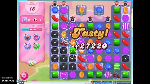 Candy Crush Level 1948 Audio Talkthrough, 1 Star 0 Boosters