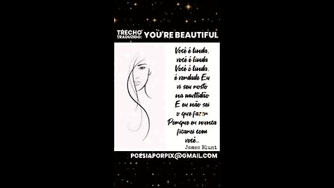 You're Beautiful (trecho traduzido).