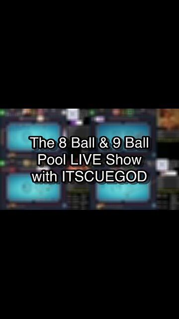 The 8 Ball & 9 Ball Pool LIVE Show with ITSCUEGOD