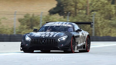 Pure V8 Engine Sound of Mercedes AMG GT3 at Laguna Seca