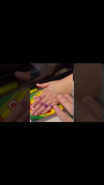 Bella's Artistic Endeavors at Grammy and Bearded Grandpa's House LOL