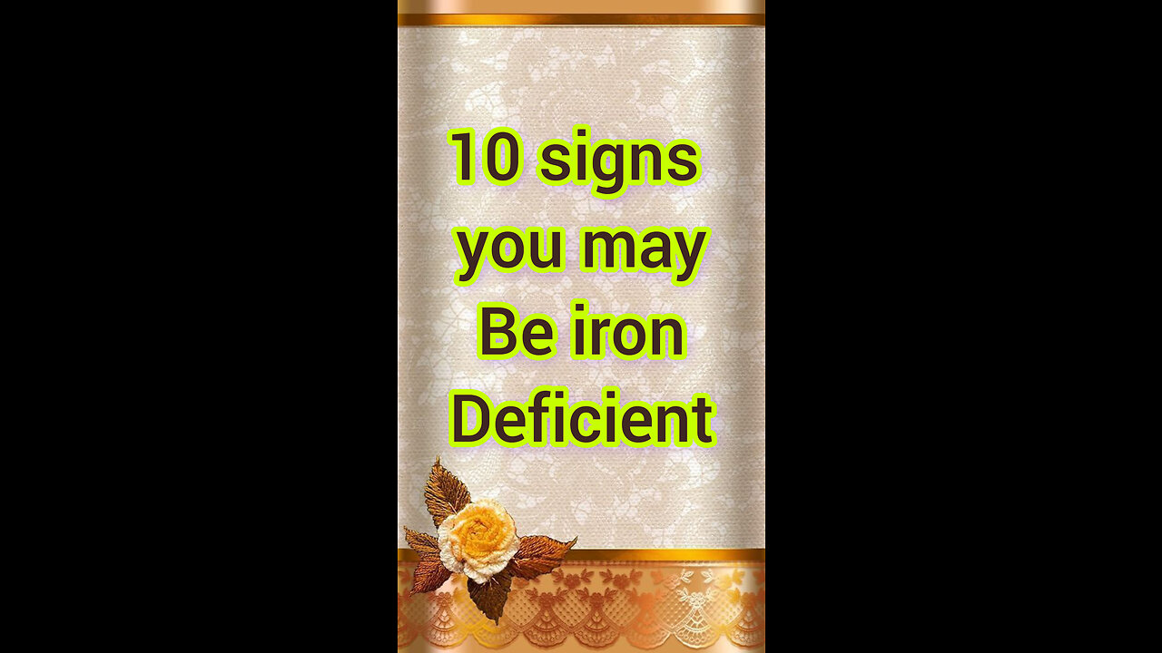 10signs you may be iron deficient