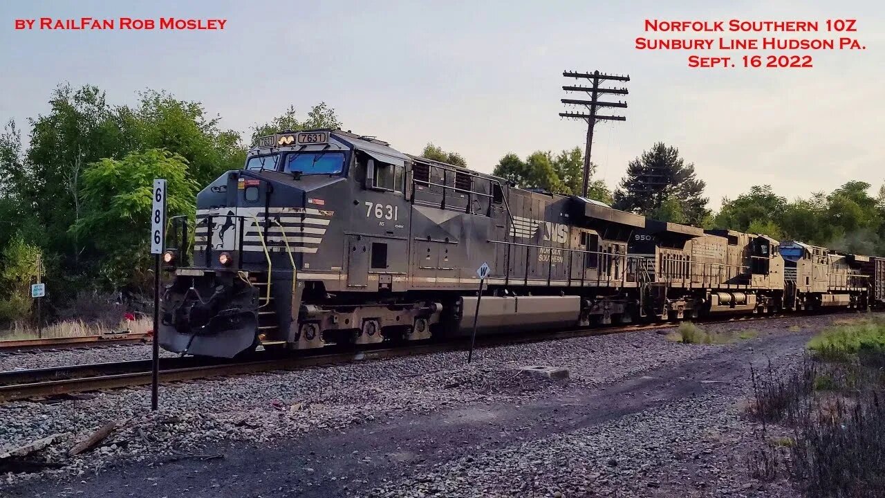 Norfolk Southern 10Z Stalls at Hudson Pa. on the Sunbury Line Sept. 16 2022 #NS10Z #RailFanRob