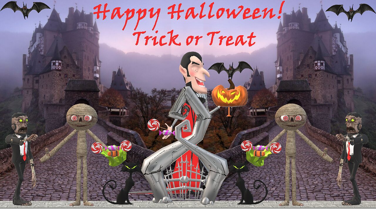 Monster Mash - Bobby Pickett - Happy Halloween - Halloween Party Video - Trick or Treat