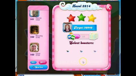 Candy Crush Level 2914 Talkthrough, 20 Moves 0 Boosters