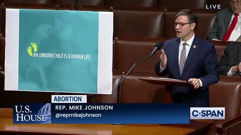 Congressman Johnson speaks on the House Floor during a pro-life Special Order Hour.