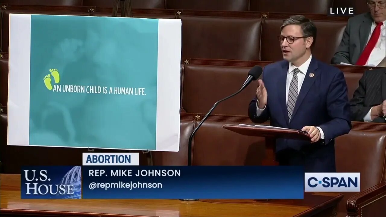 Congressman Johnson speaks on the House Floor during a pro-life Special Order Hour.