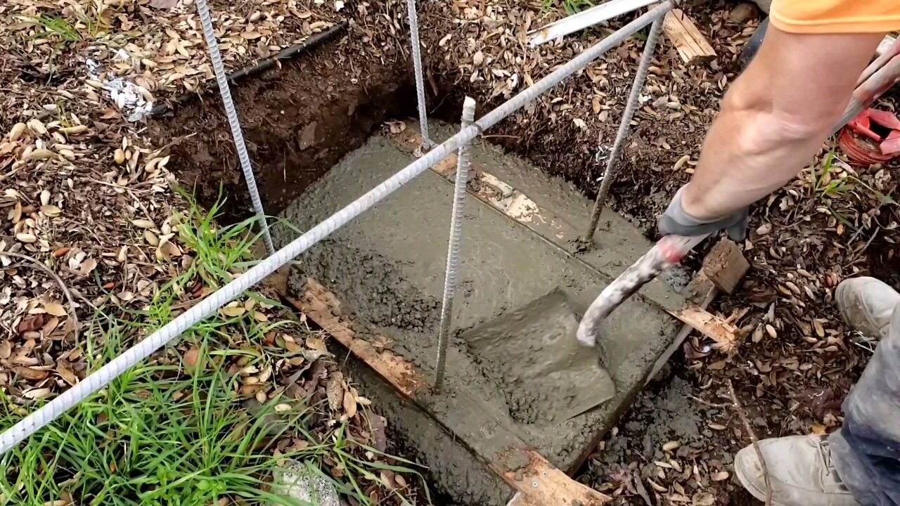 Entry gate (part 4) column footing