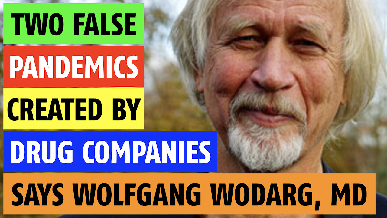 Two false pandemics created by drug companies notes Wolfgang Wodarg, MD