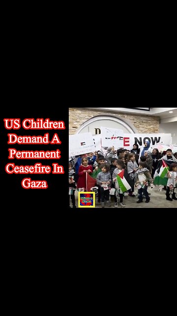 US children demand a permanent ceasefire in Gaza