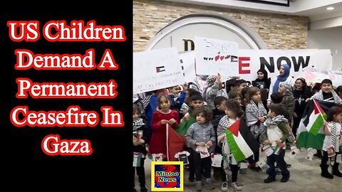 US children demand a permanent ceasefire in Gaza