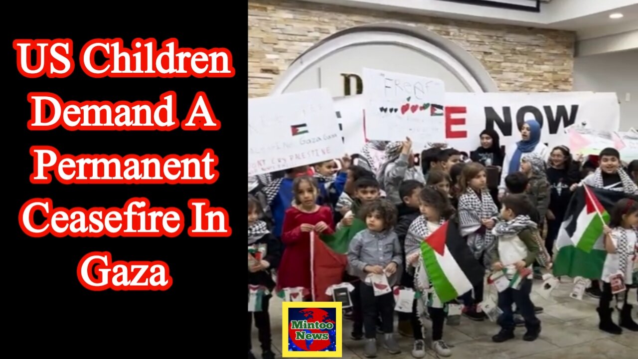 US children demand a permanent ceasefire in Gaza