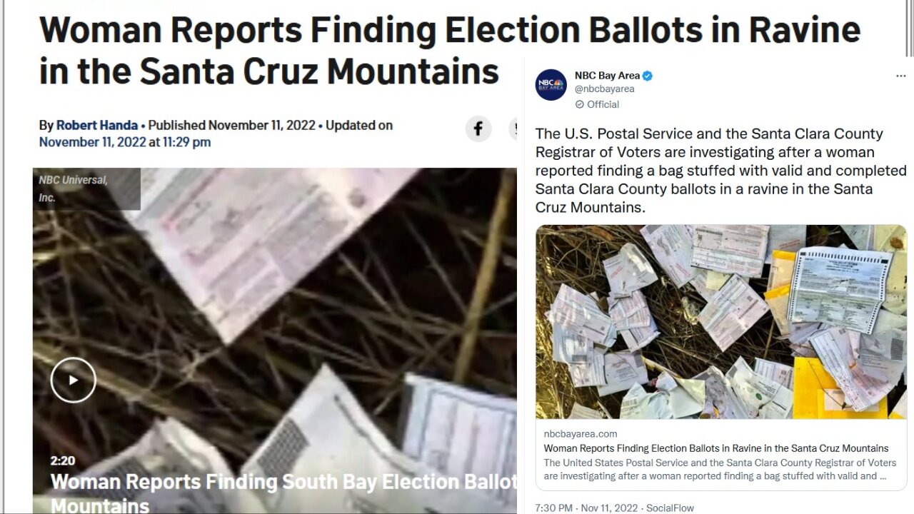 Woman Reports Finding Completed Election Ballots in Ravine in the Santa Cruz Mountains